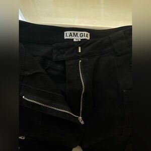 I.AM.GIA Black Zipper Front Pants
